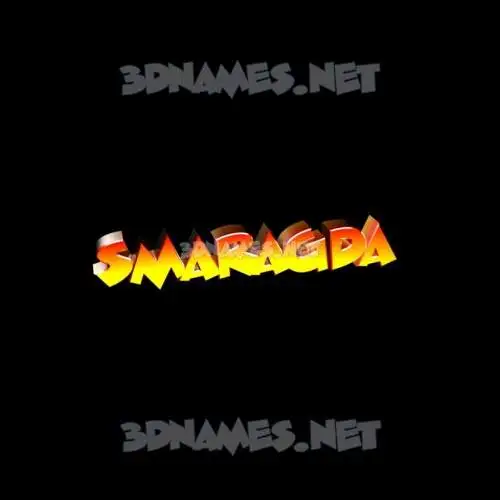 smaragda in Black Background style - 3D name wallpaper