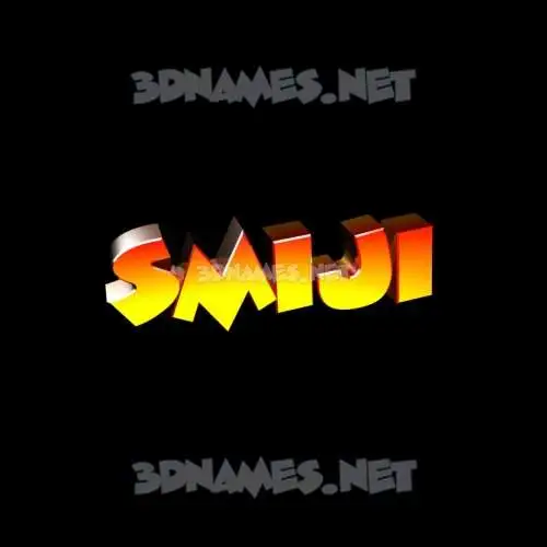 smiji in Black Background style - 3D name wallpaper