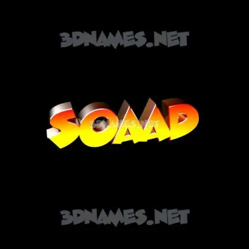 soaad in Black Background style - 3D name wallpaper