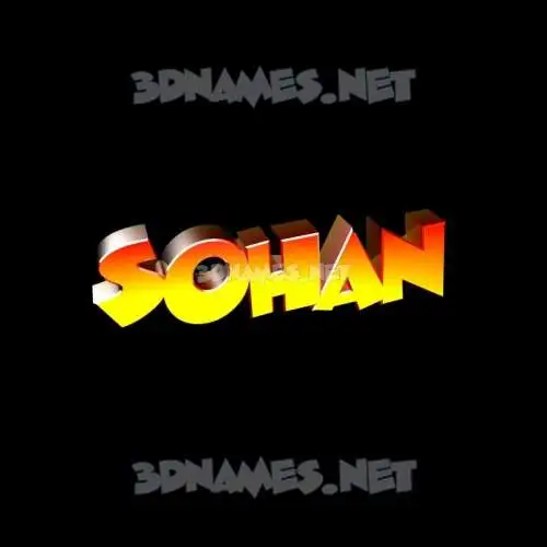sohan in Black Background style - 3D name wallpaper