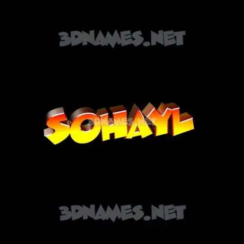 sohayl in Black Background style - 3D name wallpaper