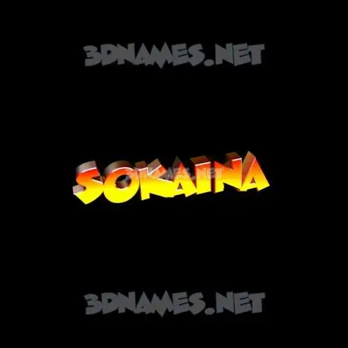 sokaina in Black Background style - 3D name wallpaper