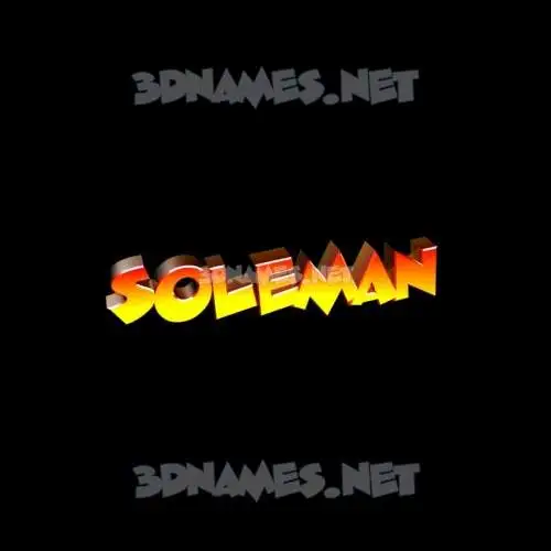 soleman in Black Background style - 3D name wallpaper soleman in Black Background style - 3D name wallpaper