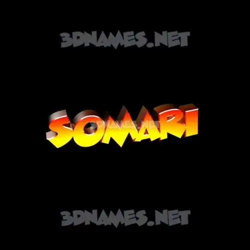 somari in Black Background style - 3D name wallpaper