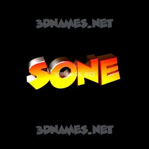 sone in Black Background style - 3D name wallpaper