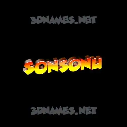 sonsonu in Black Background style - 3D name wallpaper