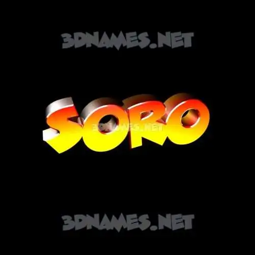 soro in Black Background style - 3D name wallpaper