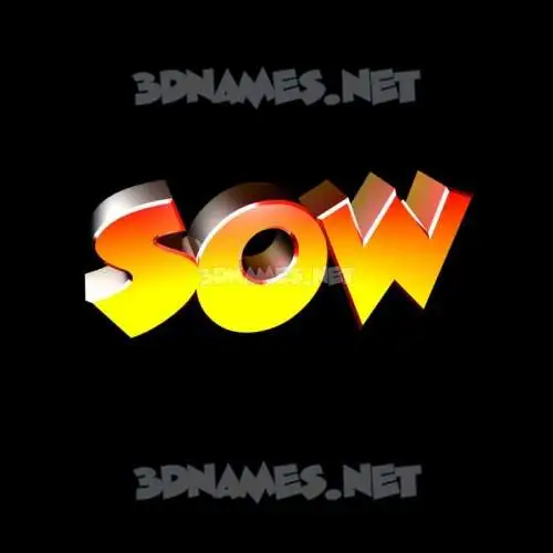 sow in Black Background style - 3D name wallpaper sow in Black Background style - 3D name wallpaper