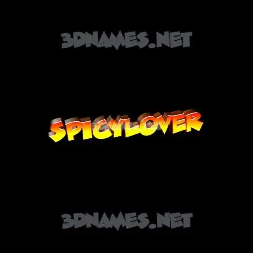 spicylover in Black Background style - 3D name wallpaper