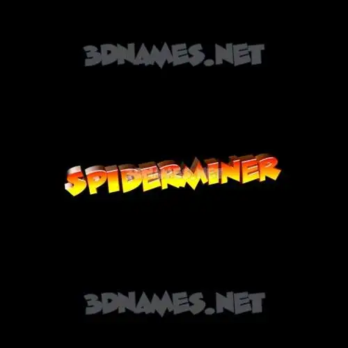 spiderminer in Black Background style - 3D name wallpaper