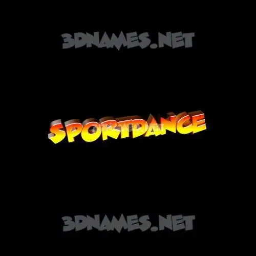 sportdance in Black Background style - 3D name wallpaper