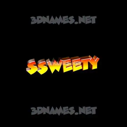 ssweety in Black Background style - 3D name wallpaper