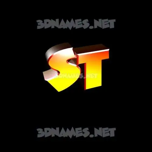 st in Black Background style - 3D name wallpaper