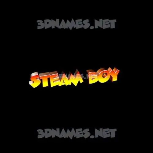 steam boy in Black Background style - 3D name wallpaper steam boy in Black Background style - 3D name wallpaper