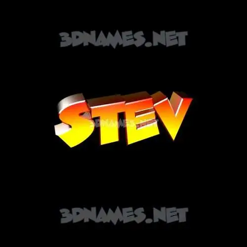 stev in Black Background style - 3D name wallpaper