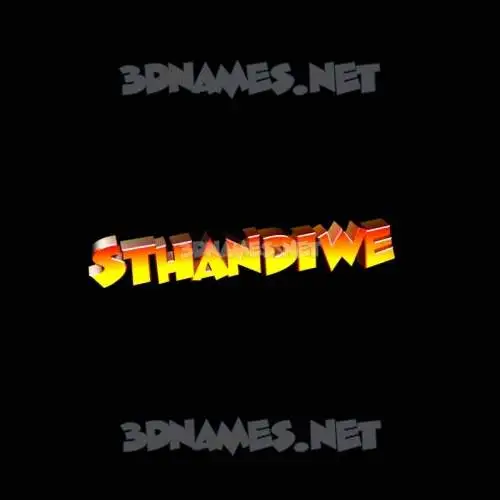sthandiwe in Black Background style - 3D name wallpaper