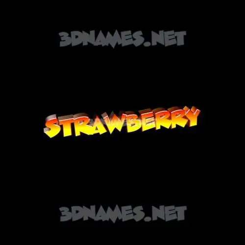 strawberry in Black Background style - 3D name wallpaper strawberry in Black Background style - 3D name wallpaper