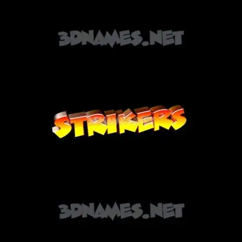 strikers in Black Background style - 3D name wallpaper strikers in Black Background style - 3D name wallpaper