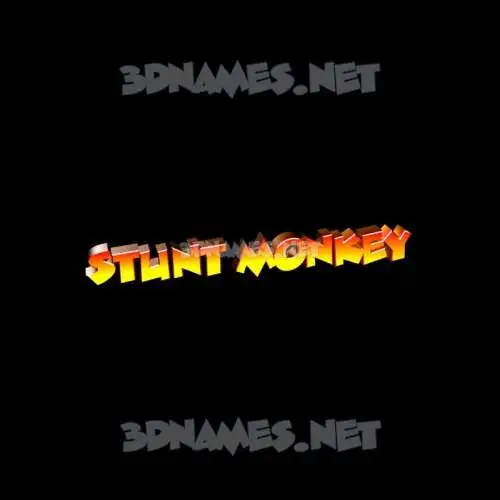 stunt monkey in Black Background style - 3D name wallpaper stunt monkey in Black Background style - 3D name wallpaper