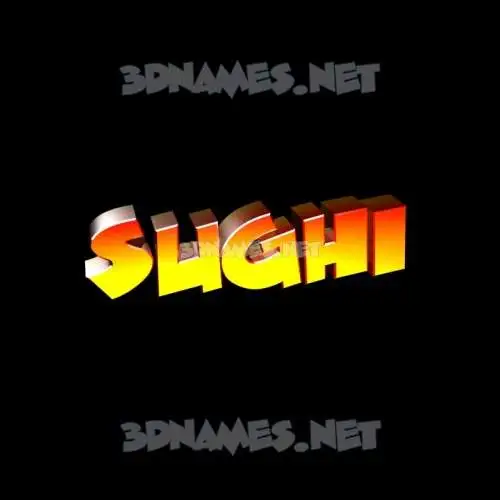 sughi in Black Background style - 3D name wallpaper