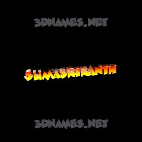 sumasrikanth in Black Background style - 3D name wallpaper