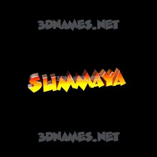summaya in Black Background style - 3D name wallpaper