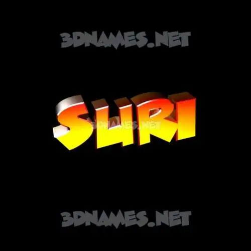 suri in Black Background style - 3D name wallpaper