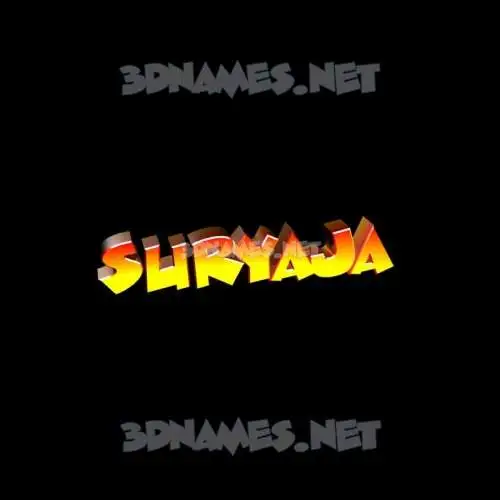 suryaja in Black Background style - 3D name wallpaper