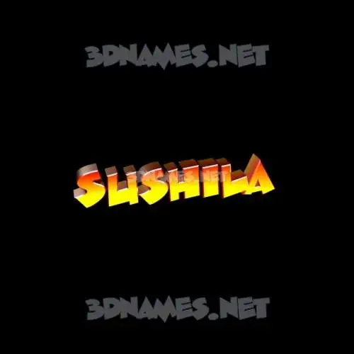 sushila in Black Background style - 3D name wallpaper