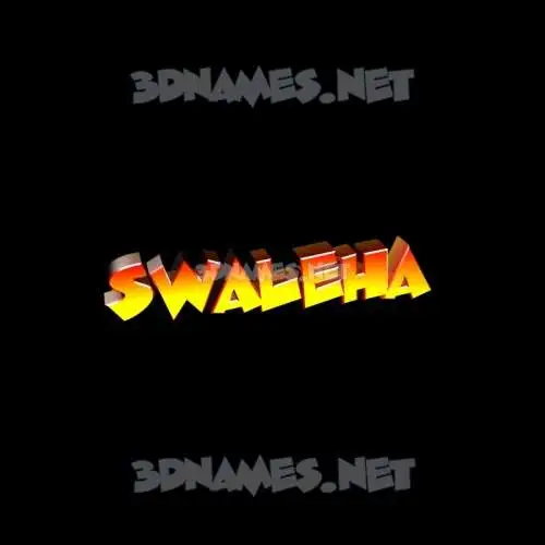swaleha in Black Background style - 3D name wallpaper swaleha in Black Background style - 3D name wallpaper