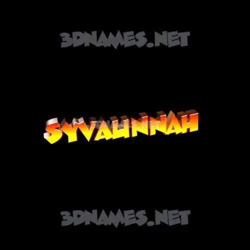 syvaunnah in Black Background style - 3D name wallpaper
