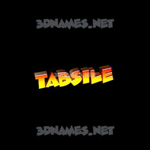 tabsile in Black Background style - 3D name wallpaper
