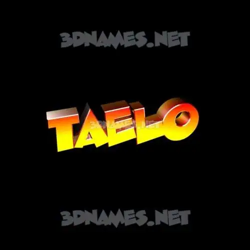 taelo in Black Background style - 3D name wallpaper