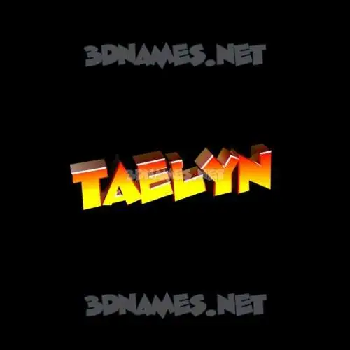 taelyn in Black Background style - 3D name wallpaper