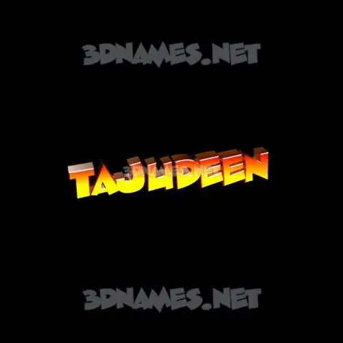 tajudeen in Black Background style - 3D name wallpaper