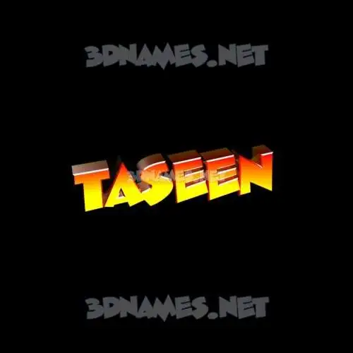 taseen in Black Background style - 3D name wallpaper