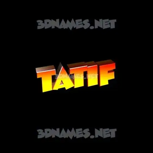 tatif in Black Background style - 3D name wallpaper