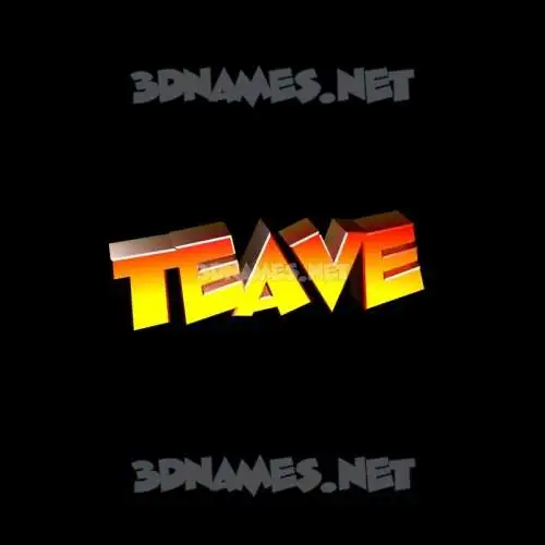teave in Black Background style - 3D name wallpaper