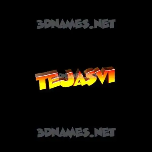 tejasvi in Black Background style - 3D name wallpaper