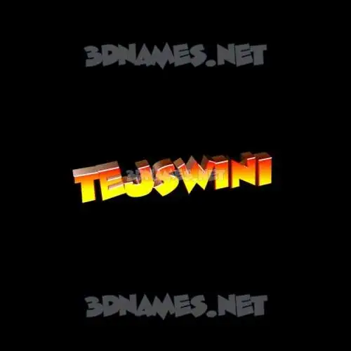 tejswini in Black Background style - 3D name wallpaper
