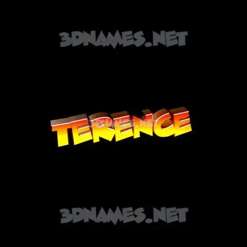 terence in Black Background style - 3D name wallpaper