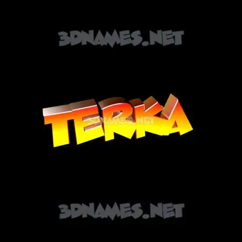 terka in Black Background style - 3D name wallpaper