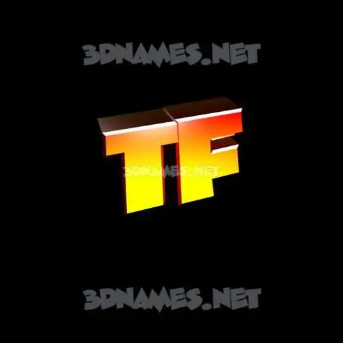tf in Black Background style - 3D name wallpaper
