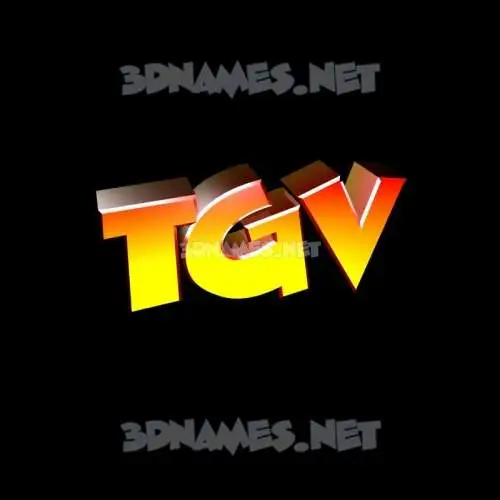 tgv in Black Background style - 3D name wallpaper