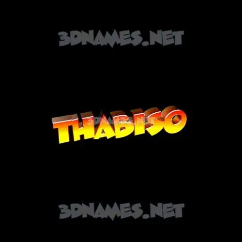 thabiso in Black Background style - 3D name wallpaper