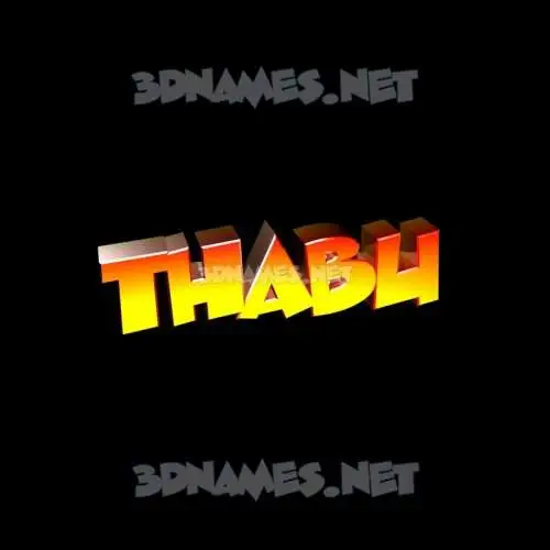 thabu in Black Background style - 3D name wallpaper