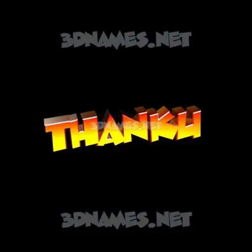 thanku in Black Background style - 3D name wallpaper thanku in Black Background style - 3D name wallpaper