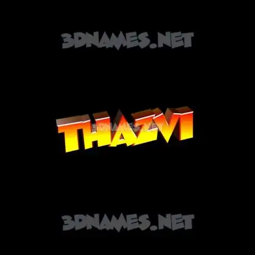 thazvi in Black Background style - 3D name wallpaper thazvi in Black Background style - 3D name wallpaper