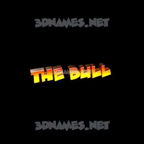 the bull in Black Background style - 3D name wallpaper