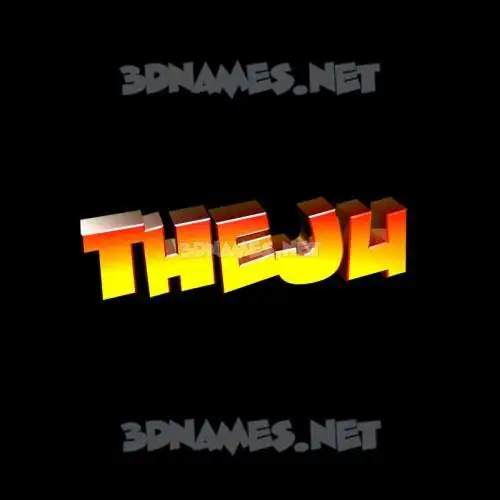 theju in Black Background style - 3D name wallpaper